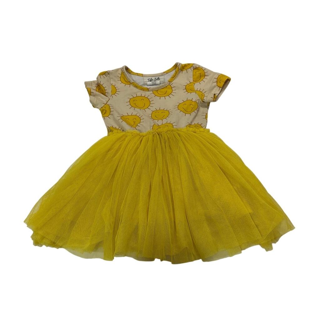 Sunshine Smiles Yellow Tulle Dress for Girls